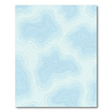 Serene Blue Contoured Waves Area Rug
