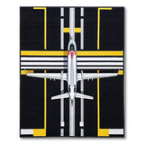 Multi-color and Patterns Airplane Runway Geometric Area Rug