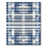 Navy Starfish Plaid Coastal Area Rug