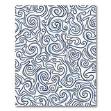 Swirling Navy Abstract Area Rug