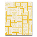 Yellow Geometric Outline Area Rug
