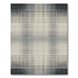 Black White Halftone Grid Area Rug