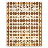 Brown Tan Geometric Heritage Tribal Rug