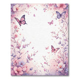 Vintage Pink Floral Butterflies Rug