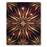 Gold Starburst Geometric Area Rug