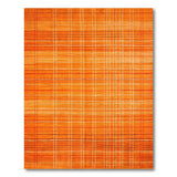 Vibrant Orange Grid Plaid Area Rug