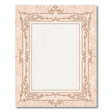 Blush Pink Baroque Floral Frame Area Rug