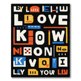 Live Love Know Yourself Bold Typographic Area Rug