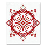 Ornate Red Mandala Area Rug