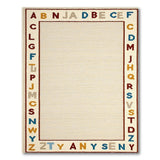 Colorful Alphabet Border Kids Area Rug