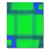 Green Geometric Modern Vibrant Green Grid Geometric Area Rug