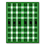 Shamrock Clover Checkered Green Area Rug
