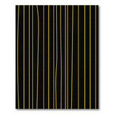 Bold Yellow Wavy Vertical Stripes Black Area Rug