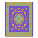 Purple Purple Medallion Traditional Persian Rug