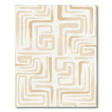 Beige and Neutral Geometric Modern Beige Geometric Interlock Area Rug