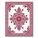 Red Traditional Persian Ornate Red Persian Area Rug with Floral Medallion