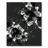 Black Ink Splash Abstract Area Rug