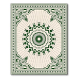 Ornate Green Mandala Persian Traditional Persian Area Rug