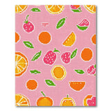 Pink Pixel Fruit Medley Area Rug
