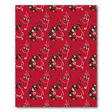 Red Cartoon Leafy Caterpillar Pattern Rug