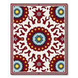 Teal Starburst Medallion Persian Area Rug