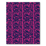Navy and Hot Pink Swirling Persian Area Rug