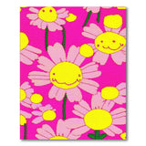 Happy Smiling Daisy Pink Area Rug