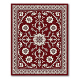 Red Traditional Persian Elegant Red Persian Floral Area Rug