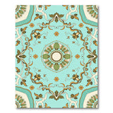 Teal Persian Medallion Floral Area Rug