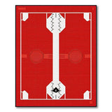 Bold Red Geometric Zigzag Area Rug