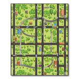 Kids Cartoon City Street Map Area Rug