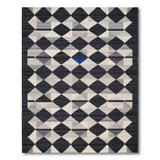 Modern Geometric Black White Diamond Area Rug