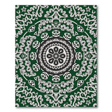 Green Traditional Persian Emerald Mandala Persian Area Rug