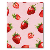 Strawberry Cross-Stitch Pink Area Rug
