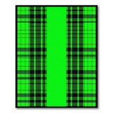 Vibrant Green Vibrant Green Black Plaid Area Rug