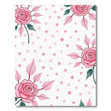Vintage Pink Roses Floral Pink Area Rug