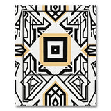 Bold Geometric Black Gold Area Rug