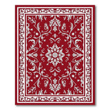 Red Ornate Persian Floral Medallion Rug