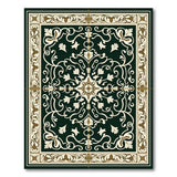 Elegant Emerald Green Persian Floral Rug