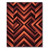 Bold Orange Chevron Geometric Area Rug