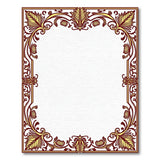 Ornate Gold Palmette Border Area Rug