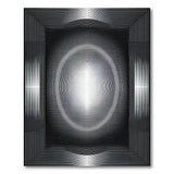 Black White Op Art Geometric Area Rug