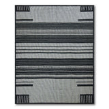 Geometric Modern Black and White Bold Black White Striped Geometric Area Rug