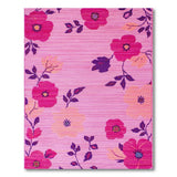Vibrant Pink Poppy Floral Area Rug