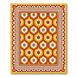 Ornate Yellow Arch Star Persian Rug
