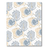 Abstract Blue Snail Swirl Area Rug