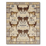 Heritage Tribal Elk Area Rug in Brown Tones