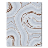 Abstract Grey Marble Swirl Area Rug