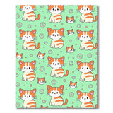 Cute Orange Tabby Cats Donuts Pattern Rug