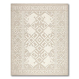 Beige Heritage Tribal Geometric Woven Rug